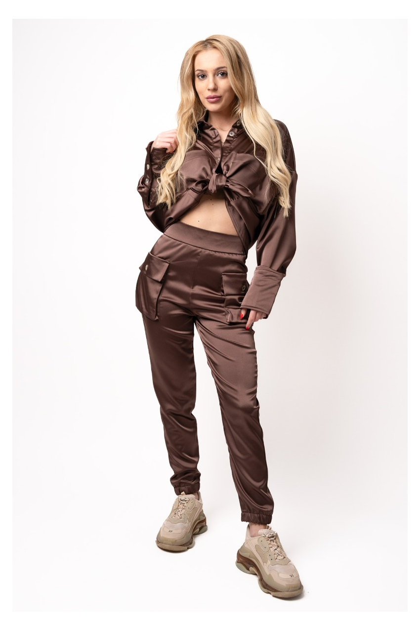 Спортно елегантен сет Кафе