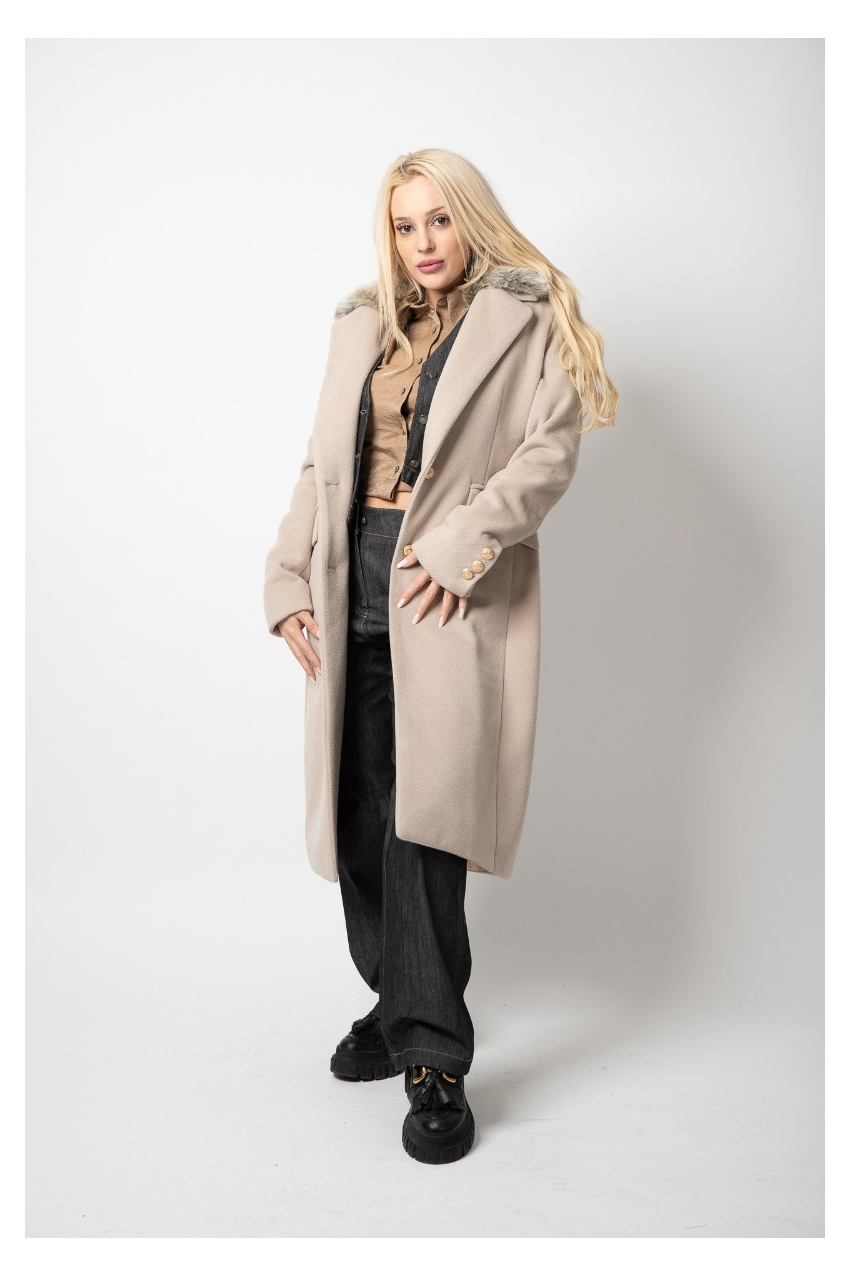 Елегантно дамско палто Бела