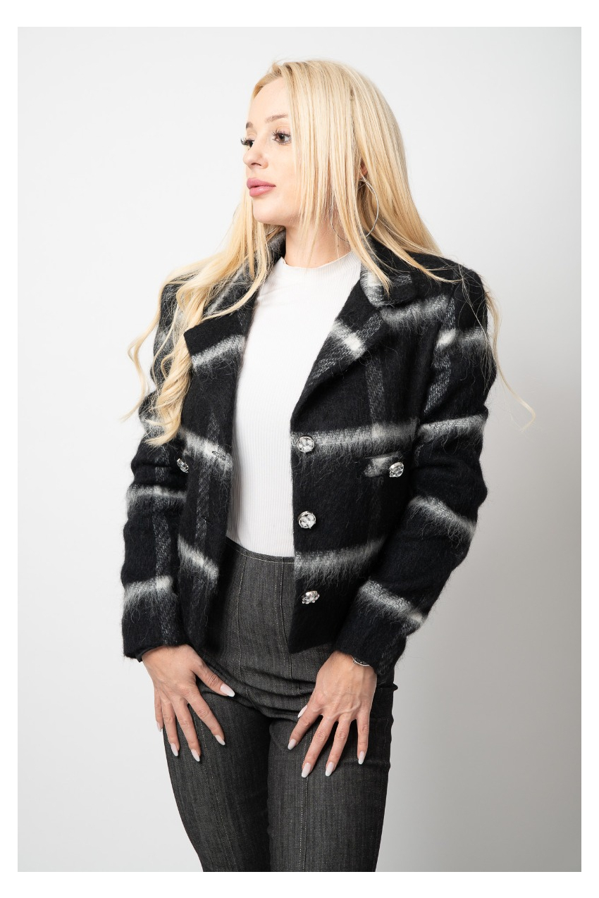 Елегантно дамско късо палто Лейла