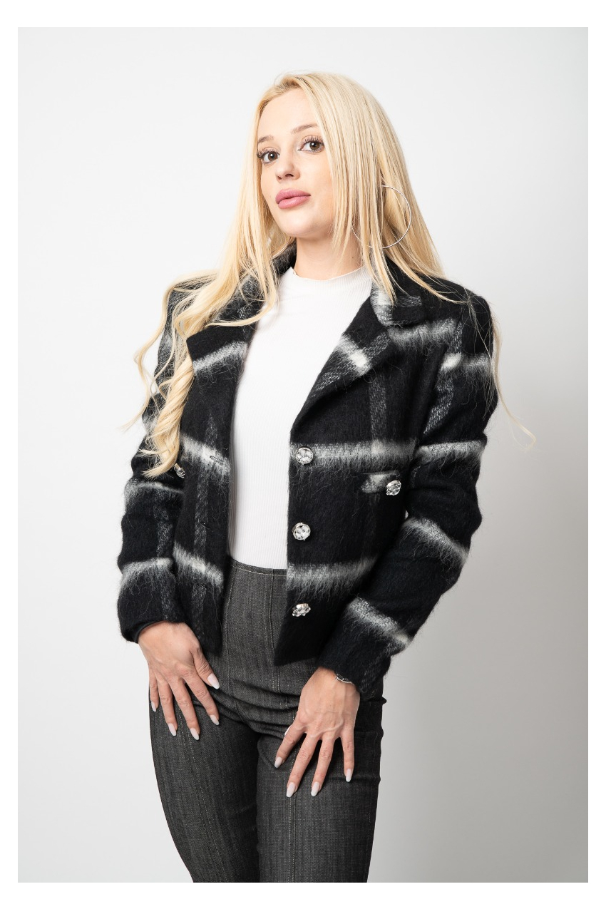 Елегантно дамско късо палто Лейла