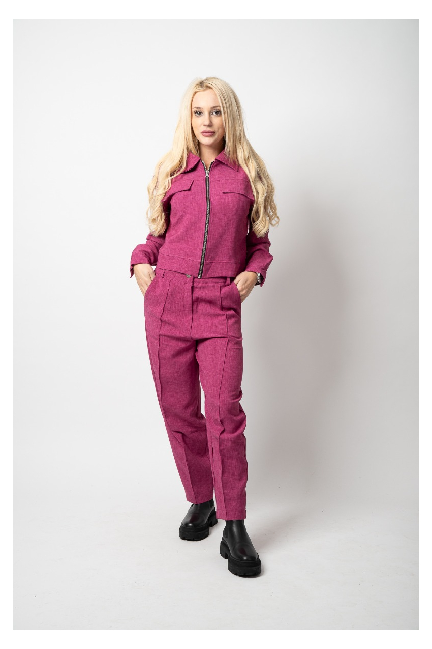 Спортно елегантен дамски костюм Циклама