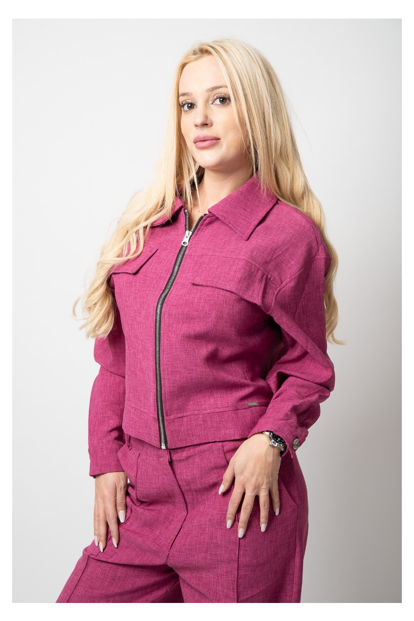 Спортно елегантен дамски костюм Циклама