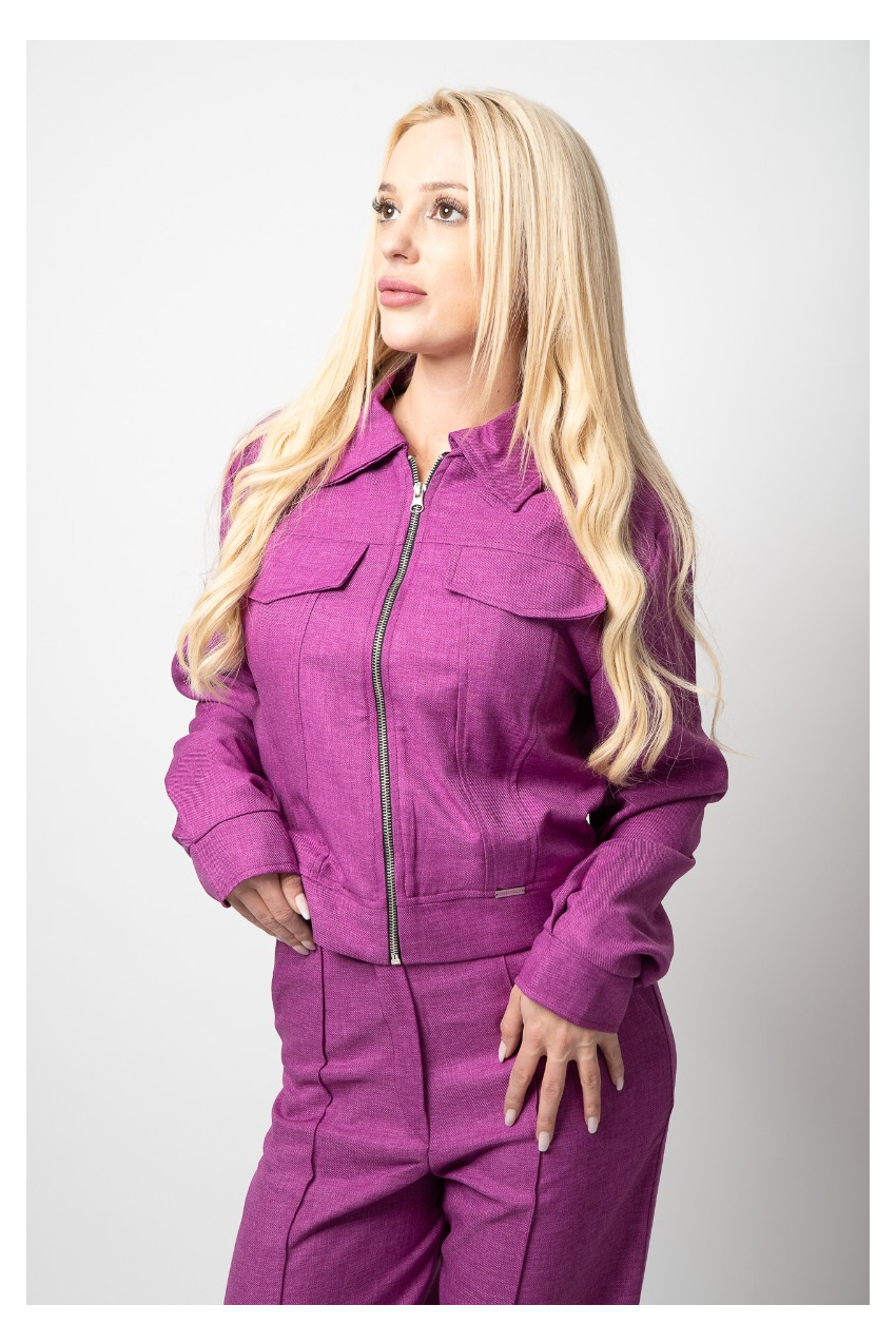 Спортно елегантен дамски костюм Лила