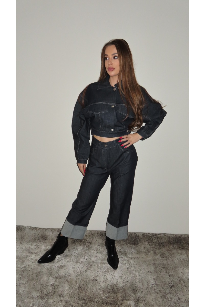 Дънков комплект с яке Деним